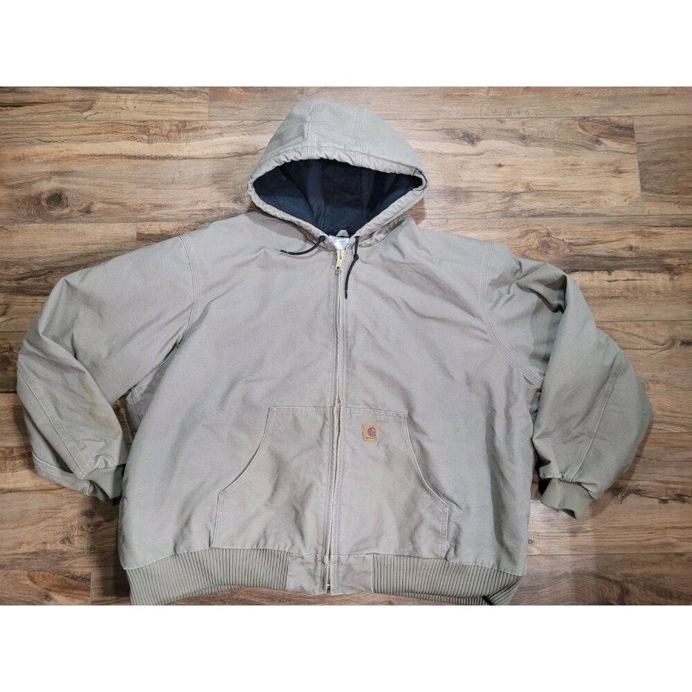 Carhartt Jacket Mens 4XL Mushroom Grey 🍄 Active Hooded Coat J130 MUS Workwear